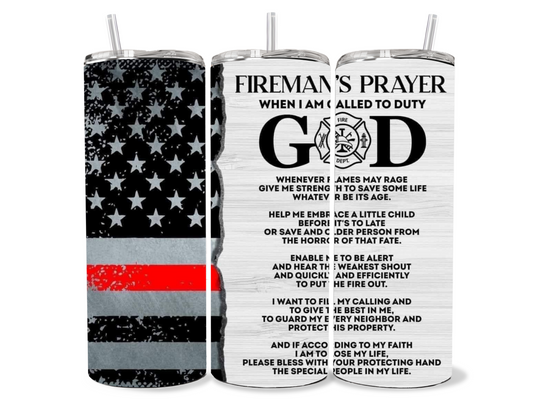 Firemans Prayer Tumbler